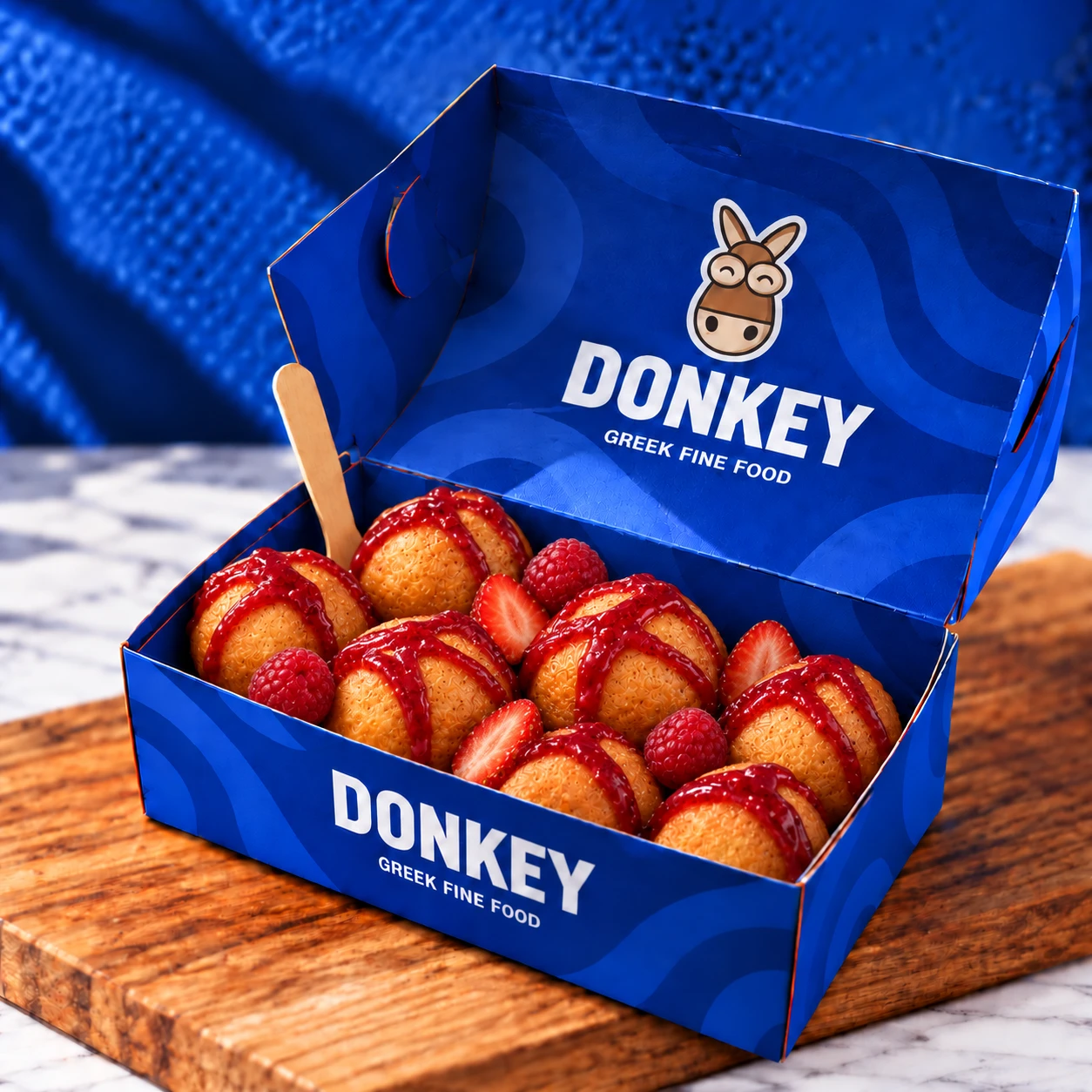 Loukoumades fruits rouges chez Donkey