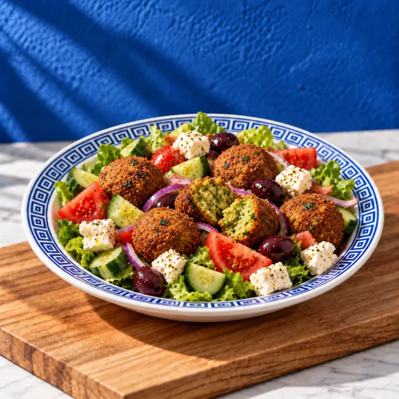 Salade Mykonos au falafel, Donkey Montpellier